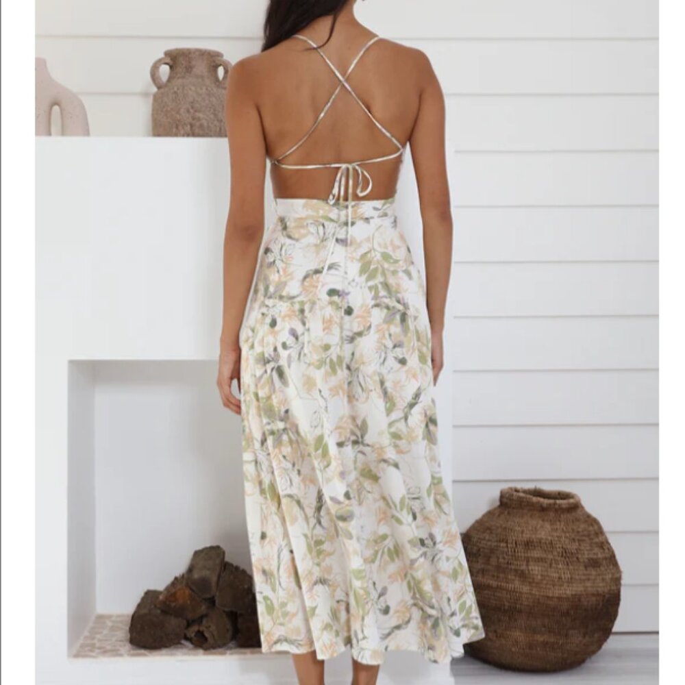 Fortunate One - Olive Tree Maxi Dress Green - Size 8